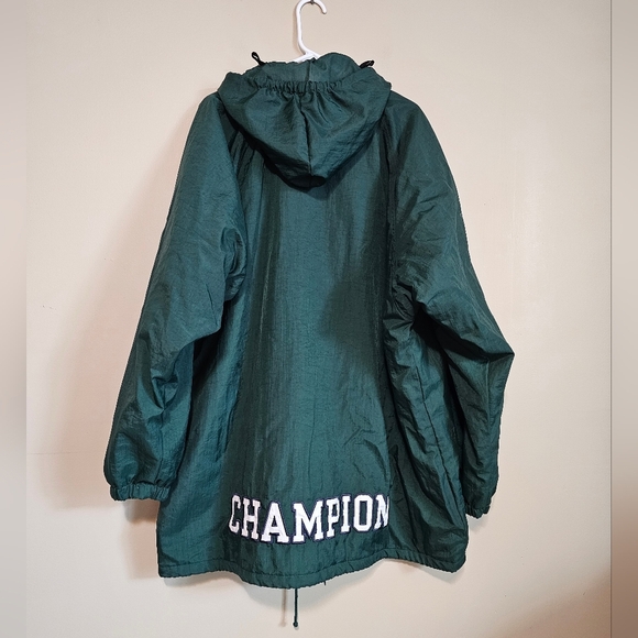 Champion Forest Green Zip-Up Jacket Vintage Size XL - Picture 8 of 11
